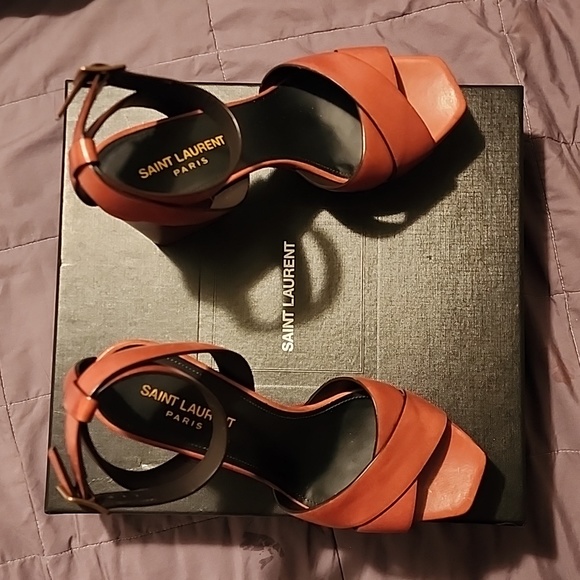 Saint Laurent Shoes - Saint Laurent Farrah 80 Crisscross Sandals 37.5